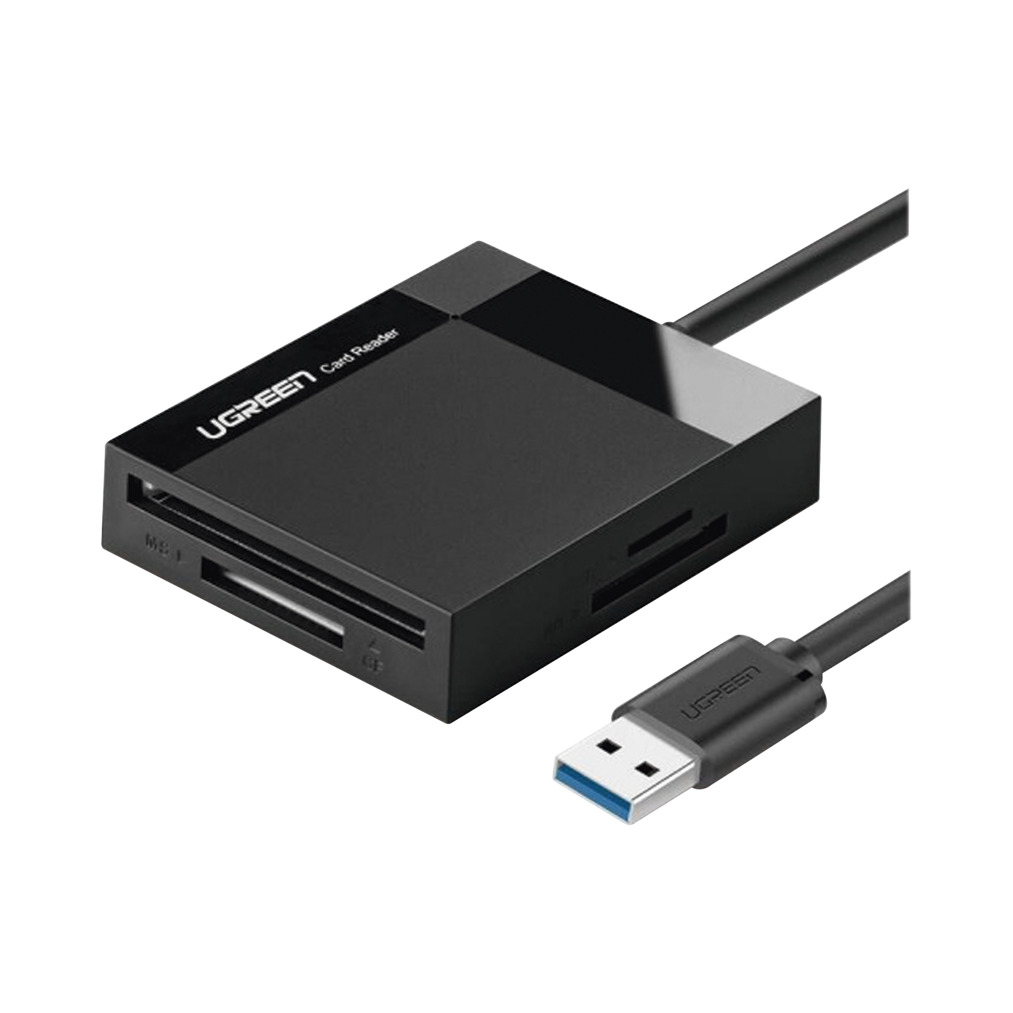 Lector de Tarjetas USB-A 3.0 a CompactFlash (CF)/ MemoryStick (MS)/ TransFlash (TF)/ SecureDigital (SD) | 4 en 1 | 5Gbps | Hasta 2TB | Soporta Windows/Mac OS/Linux/Android | Lectura de tarjetas simul