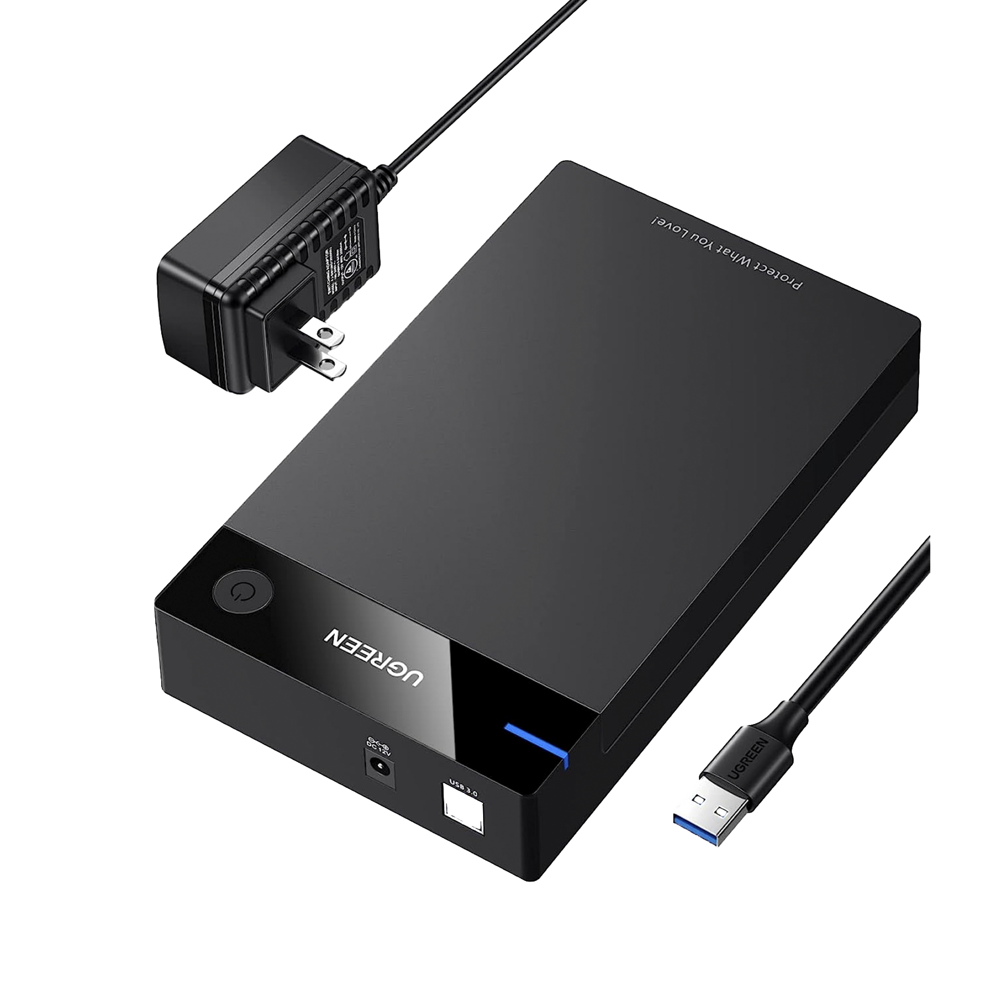 Carcasa de Disco Duro para 3.5" y 2.5" (Enclosure) | Con Cable USB 3.0 | Para HDD 3.5" / SSD 2.5" | SATA I/II/III | UASP | Hasta 16 TB | Compatible con Windows Linux Mac OS | No Requiere Controlador