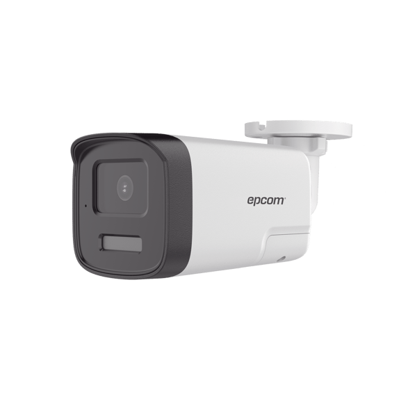 [Audio Bidireccional + Dual Light + ColorVu] Bala TURBOHD 4K (8 Megapixel) / Lente 2.8 mm / 40 mts IR EXIR + 40 mts Luz Blanca / Micrófono y Bocina Integrado / Exterior IP67 / Metal / dWDR | B4K-TURBO-EX4