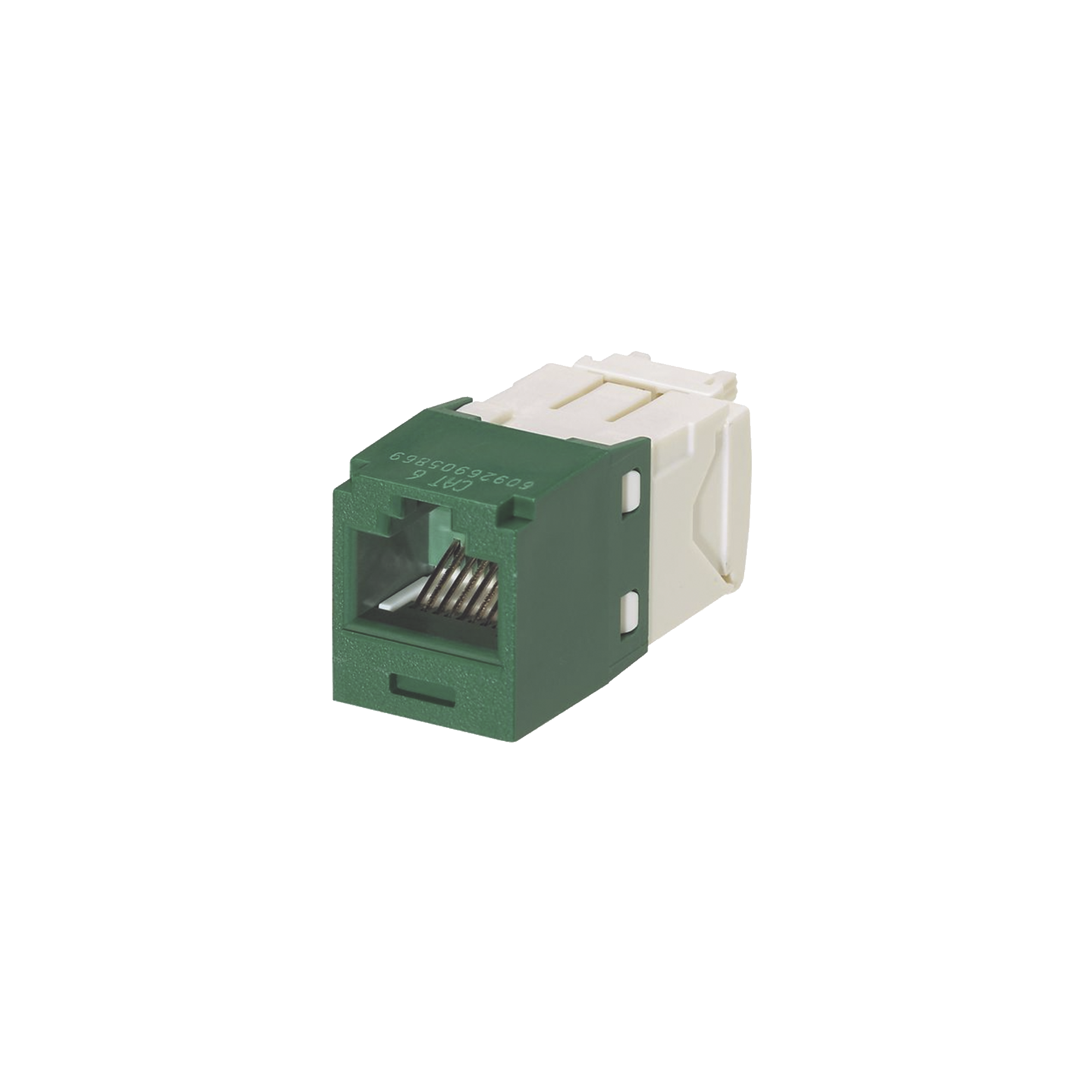 Conector Jack RJ45 Estilo TG Mini-Com Categoría 6 de 8 Posiciones y 8 Cables Color Verde