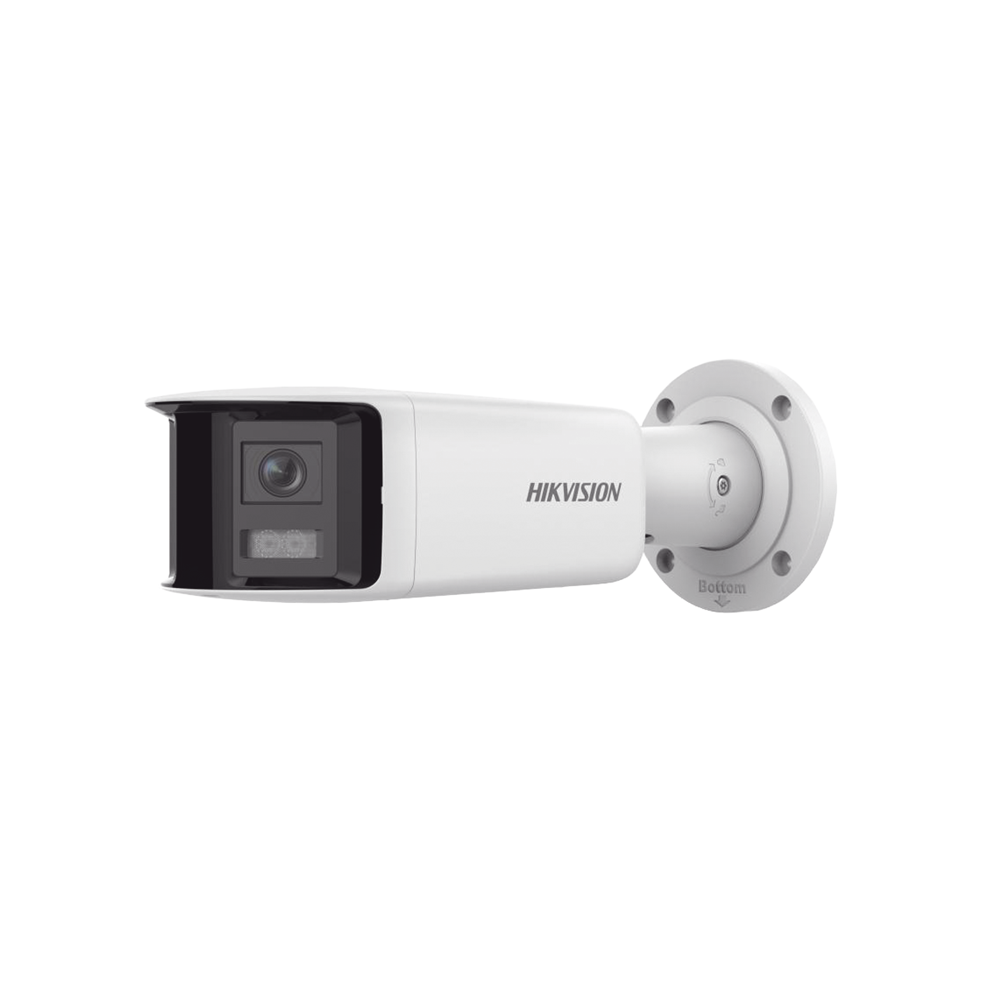 [FlexVu] [PROTECCIÓN ACTIVA] Bala IP 4 Megapixel / 2 Lentes de Lente 2.8 mm (Imagen Panorámica 180°) / 40 mts IR / Exterior IP67 / Luz Intermitente y Alerta de Audio / Audio Bidireccional / ACUSENSE /