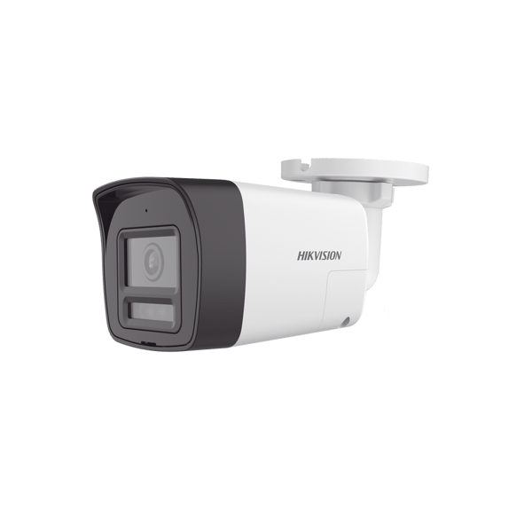 [Audio Bidireccional + Dual Light + ColorVu] Bala TURBOHD 4K (8 Megapixel) / Lente 2.8 mm / 30 mts IR EXIR + 20 mts Luz Blanca / Micrófono y Bocina Integrado / Exterior IP67 / Metal / dWDR | DS-2CE16U0T-LTS