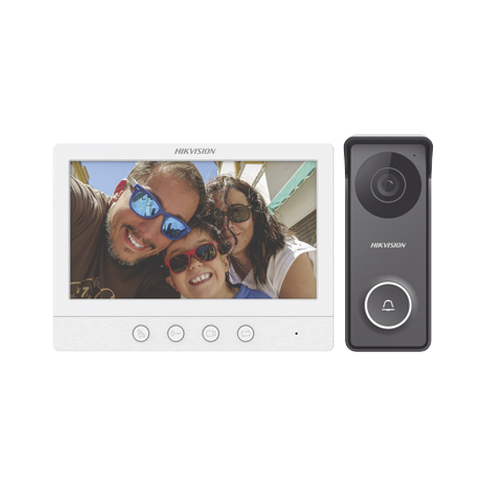 Kit de Videoportero TurboHD con Pantalla LCD a Color de 7" / Frente de Calle para Exterior de Metal / 720p (1 Megapíxel )117° de Visión (Gran Angular)