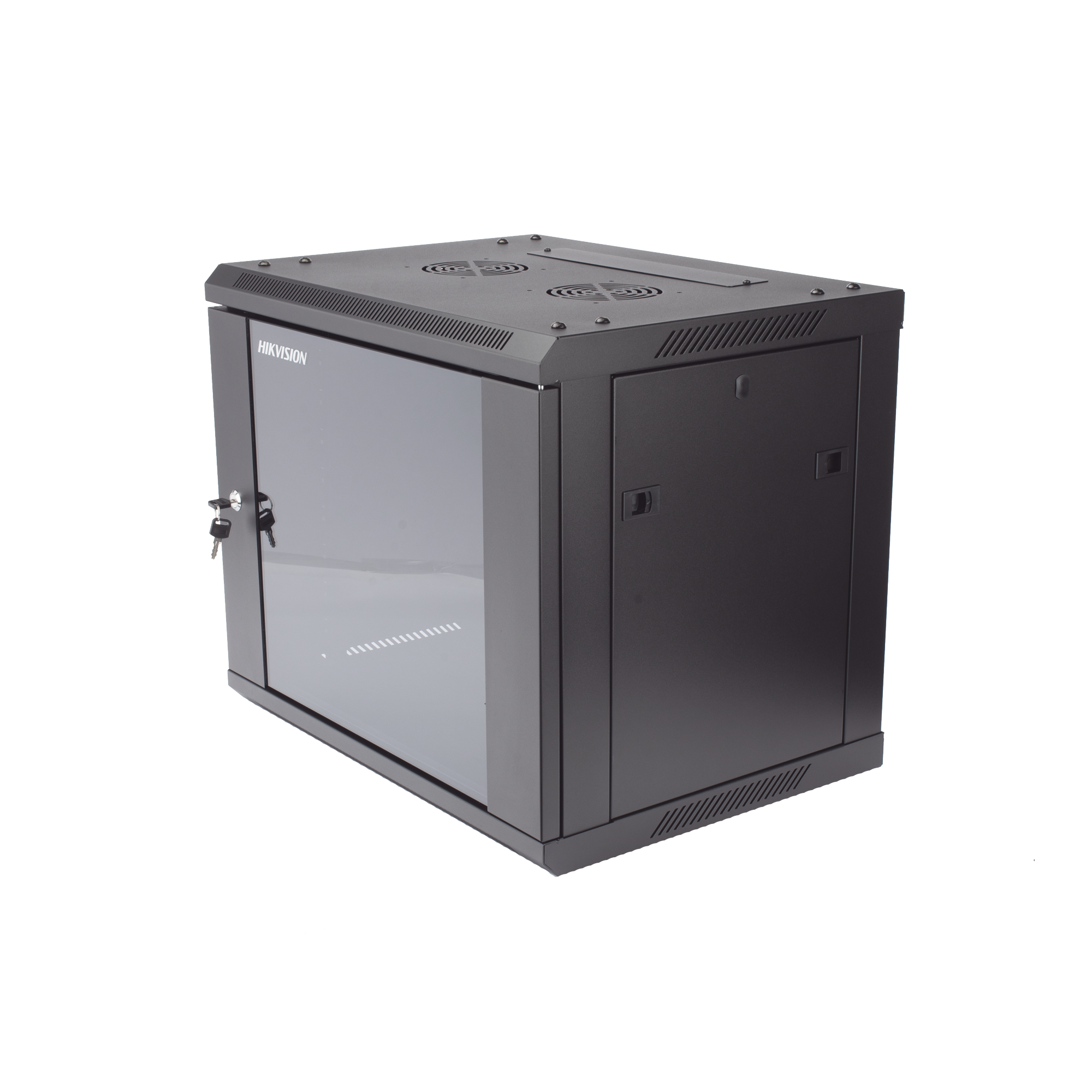 Gabinete para Montaje en Pared - Piso / Puerta de Cristal Templado / Cuerpo Fijo / 9 Unidades de Rack / 19" / Fabricado en Acero