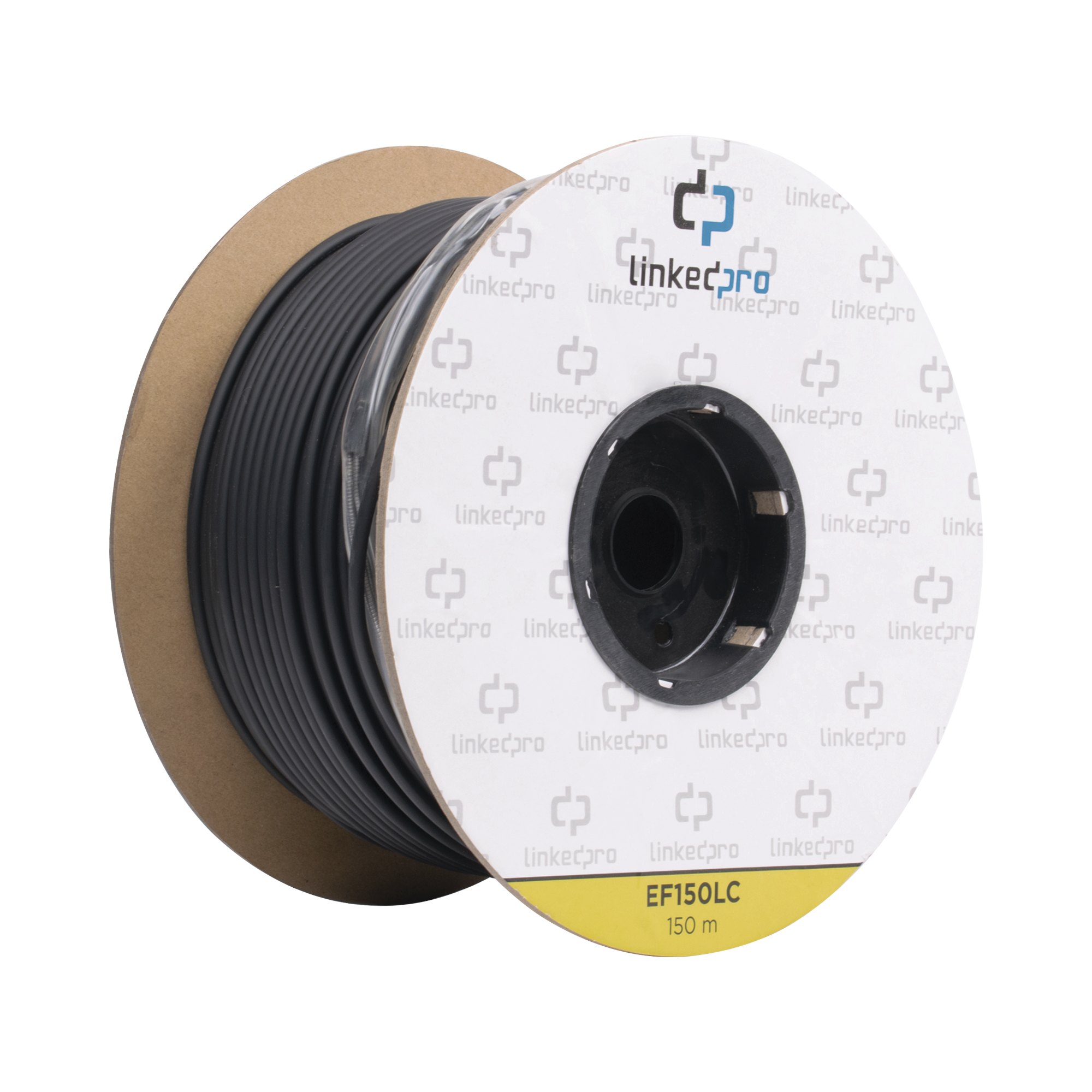 Carrete de Fibra Óptica Monomodo con Conectores LC-LC Duplex Reforzada con Kevlar de 150 Metros (492.13 Pies) Para Instalaciones Subterráneas por Tubería