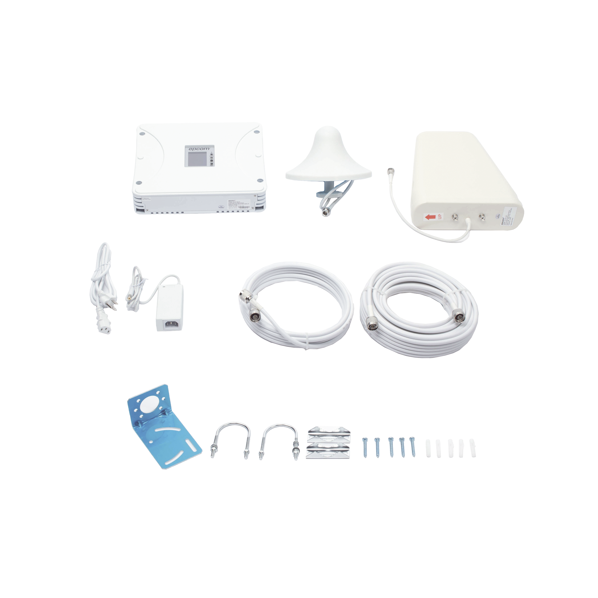 Kit Amplificador de Señal Celular 2G 3G 4G y 5G / Mejora llamadas convencionales y VoLTE / Amplifica señal de TELCEL AT&T MOVISTAR BAITDiRi y más / Cubre hasta 300 m² con una antena y hasta 900 m² con