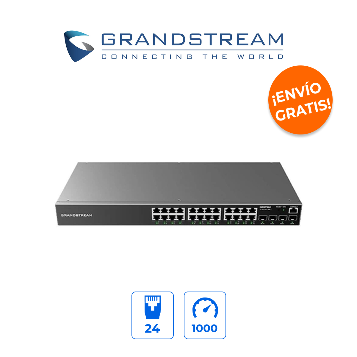 GRANDSTREAM GWN7803 Switch Gigabit Administrable de 24 Puertos + 4 SFP con Gestión Cloud