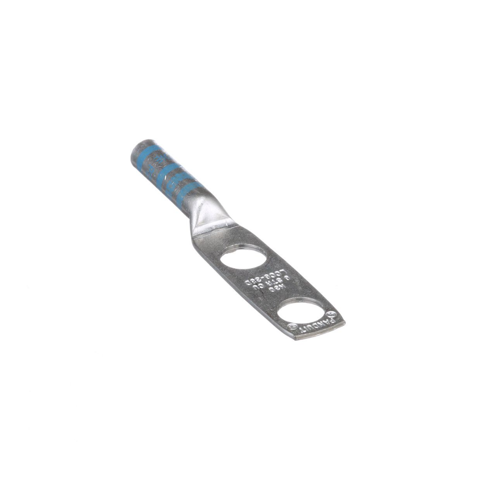 Zapata de compresión LCC6-38D-L para cal. 6 Awg Doble barreno para tornillo prisionero de 3/8 Espaciado de orificio 25.4mm 1 Pz