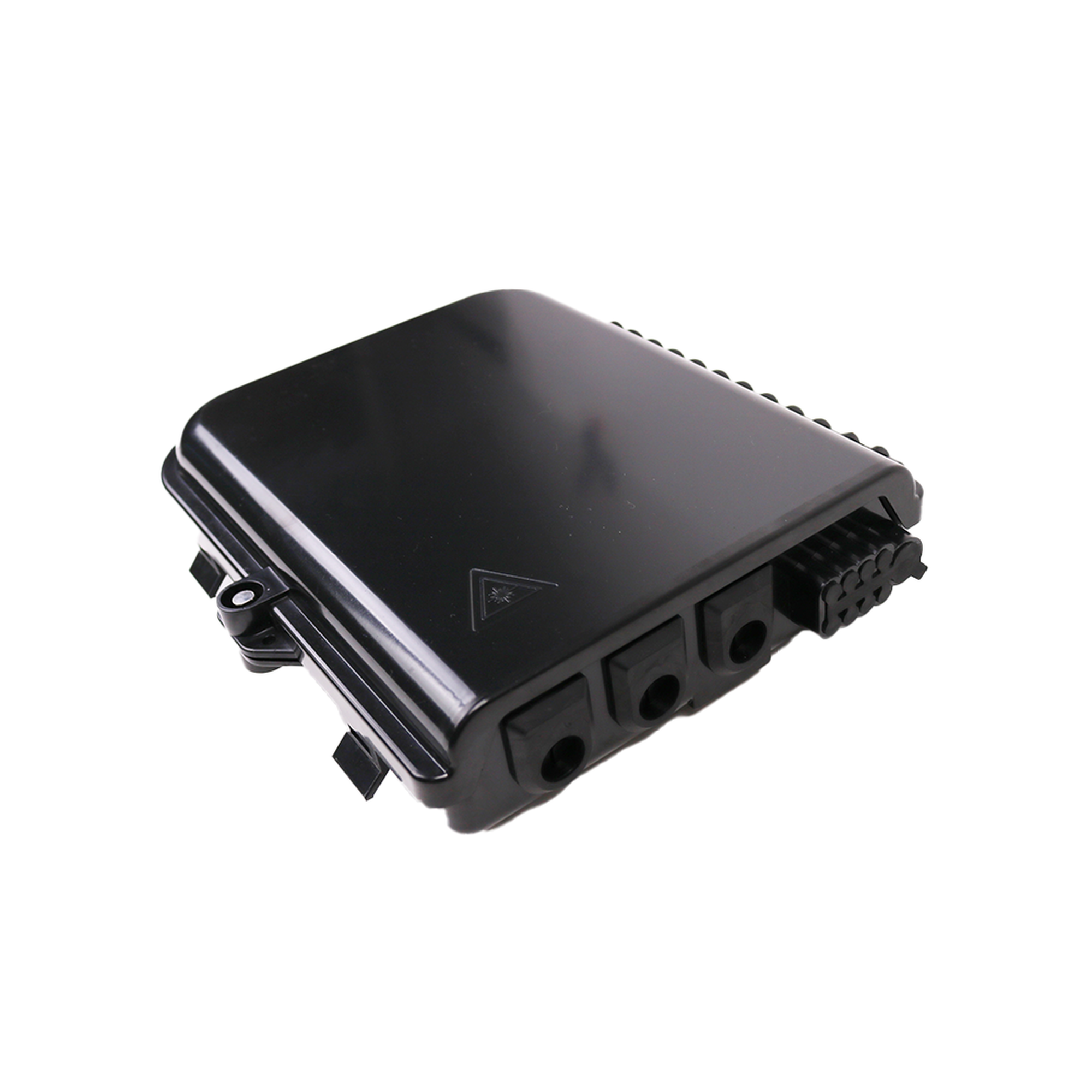 Cierre de Empalme para 24 fusiones de fibra óptica Interior/Exterior 3 Entradas para Cable Ø 6-12mm con 8 acopladores SC/APC y splitter 1x8 SC/APC Incluido IP65