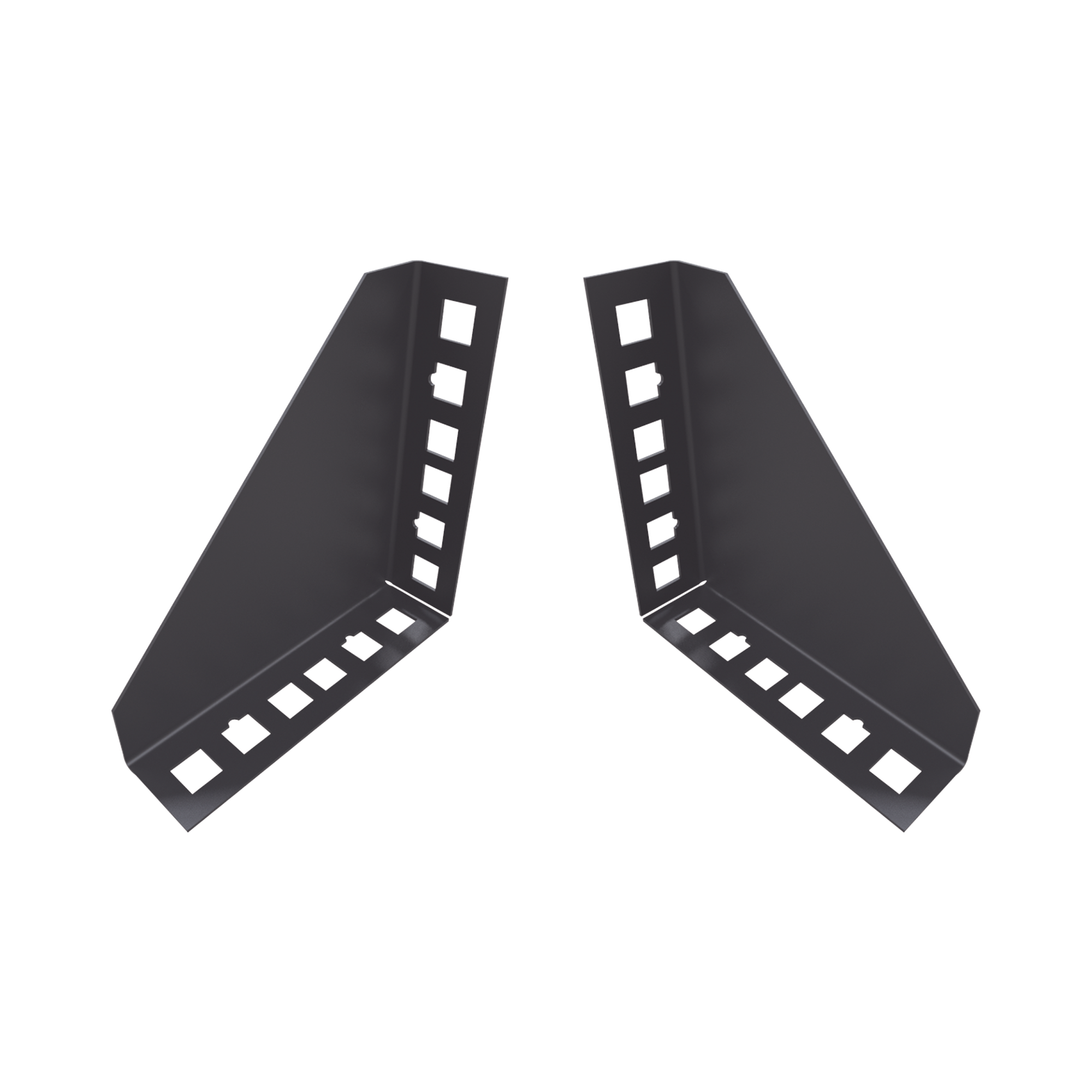 Par de Sujetadores para Instalación de Equipo Rackeable en Placa o Pared (hasta 2U) Puede soportar 10 Kg