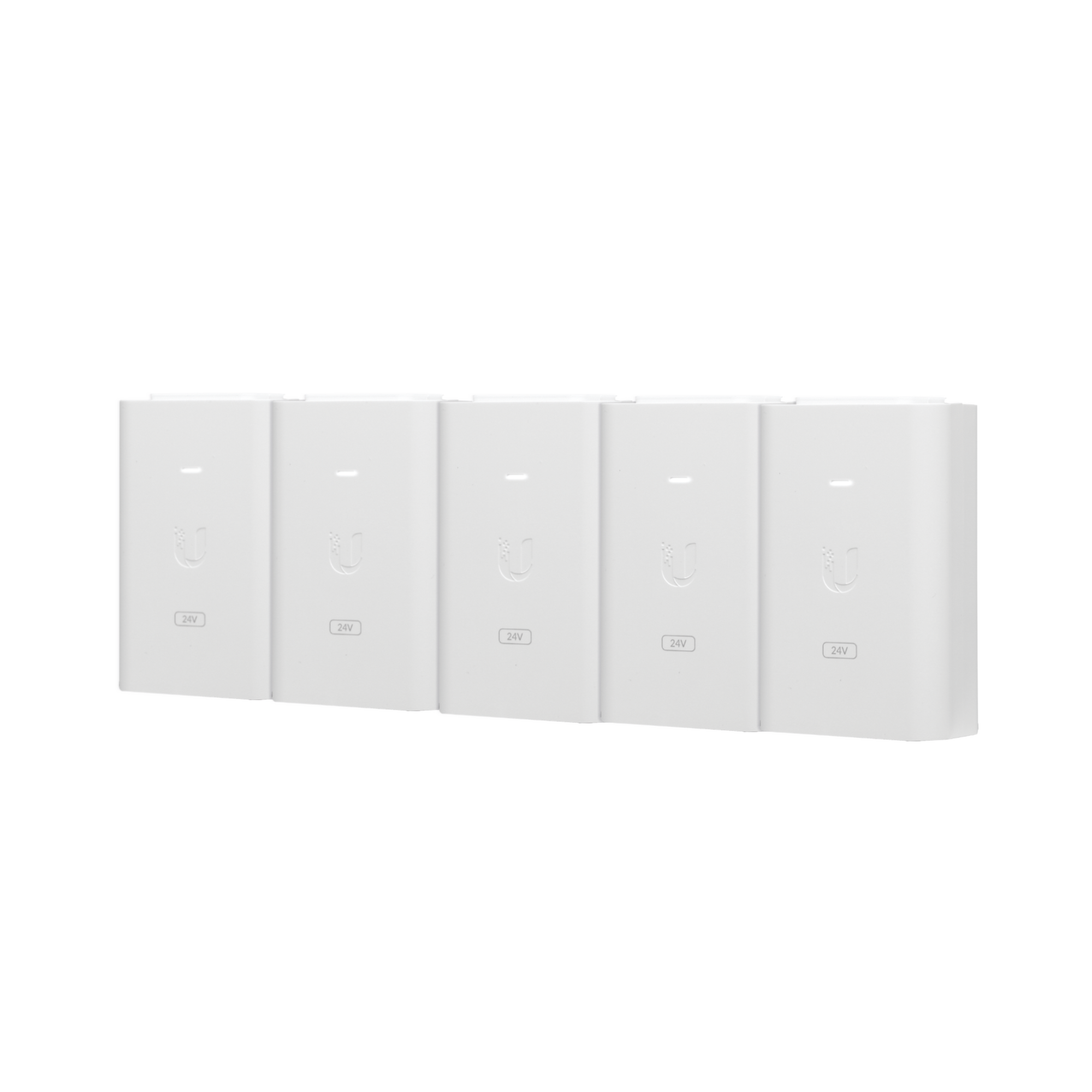 5 Unidades del Adaptador PoE Ubiquiti de 24 VDC 1.0 A con puerto Gigabit color blanco