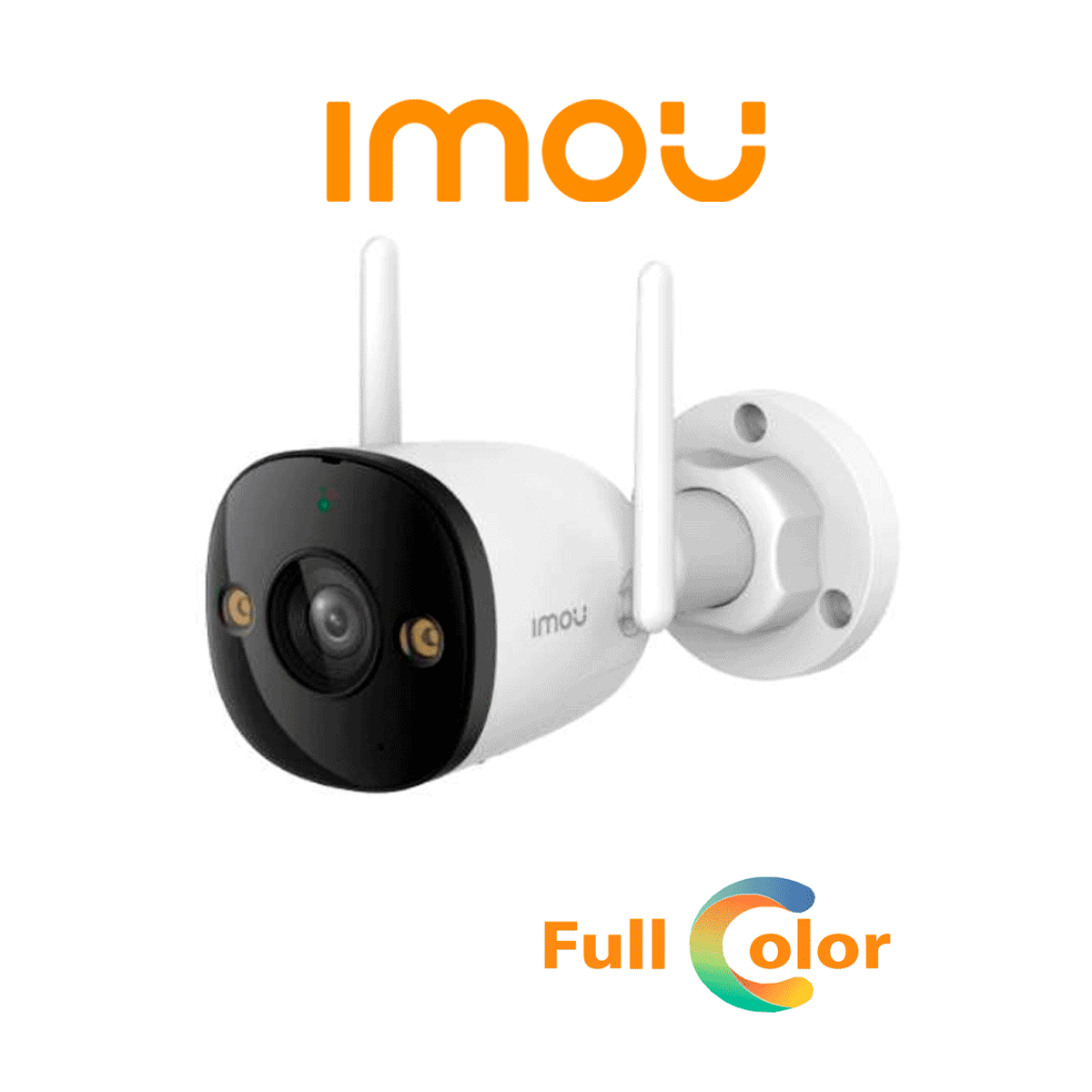 IMOU Bullet 2E 3Mp (IPC-K3DN-3H0WF) - Cámara IP Bullet WiFi de 3MP cuenta con micrófono integrado, 102° de visión, H.265, lente de 2.8mm, detección de humanos, IR 30m, IP67 y ranura MicroSD