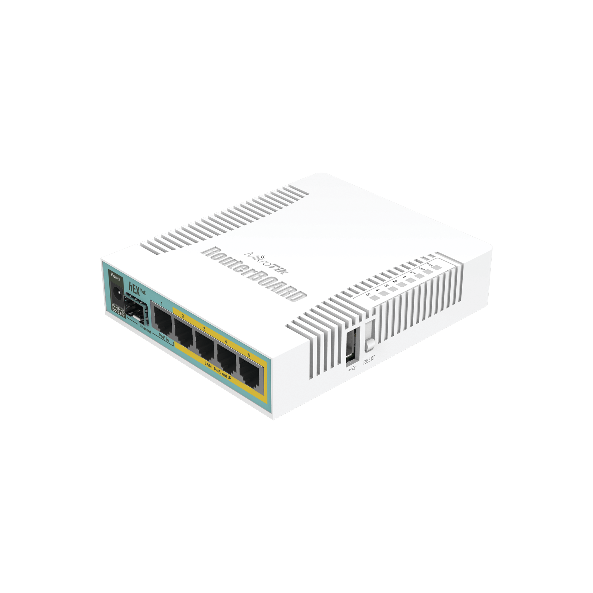 (hEX PoE) Routerboard 5 puertos Gigabit Ethernet PoE 802.3at 1 Puerto USB