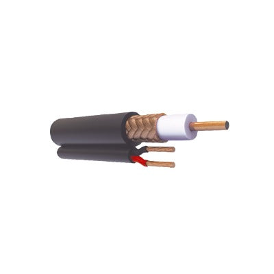 Bobina de 305 Metros (1000 Pies) de Cable RG59 Siamés Malla de Cobre y Aluminio CCA Hecho en México Optimizado para HD Para Uso en Intemperie.