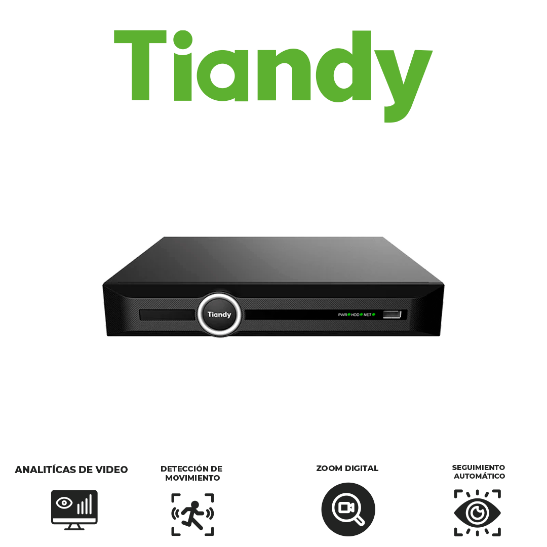 NVR PSE AI 10CH LITE S.265 1HDD - PoE - ONVIF - Max.: 16MP / 100Mbps