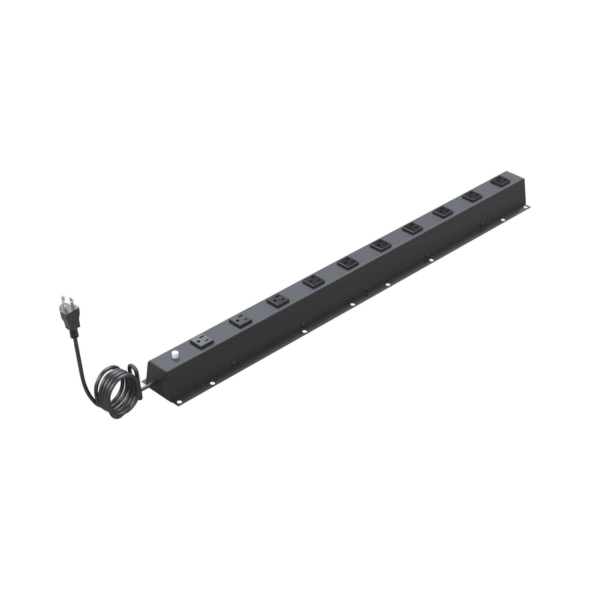 PDU Vertical de 10 Contactos (NEMA 5-15R). Volt. Ent./Sal.: 120Vca/15A compatible con Racks EIRL y EIQR.