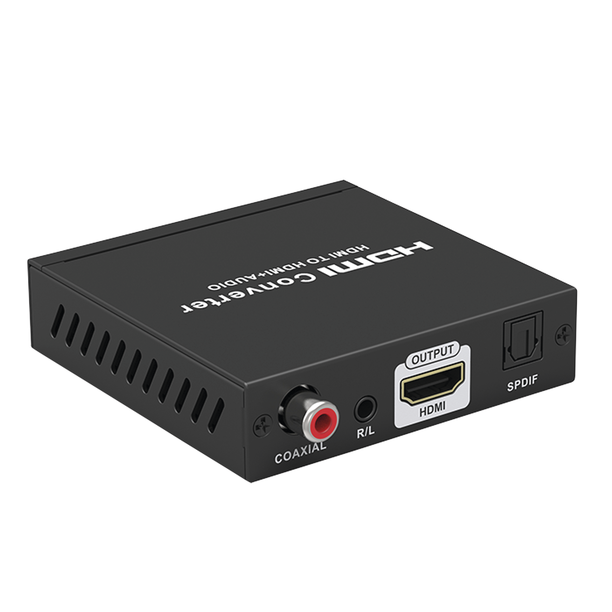 Extractor de Audio de HDMI a HDMI + Audio / Salida de Audio Digital o Análoga / SPDIF / Toslink / Auxiliar 3.5mm (Estéreo) / Salida HDMI solo video / Soporta ARC / HDR / HDCP / Separa el Audio del Con