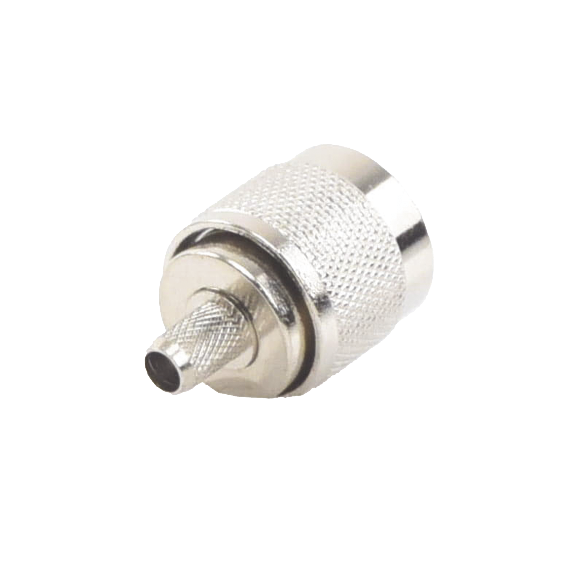 Conector N Macho para 75 Ohm de Anillo Plegable para Cable RG-59 Niquel/Oro/Teflón