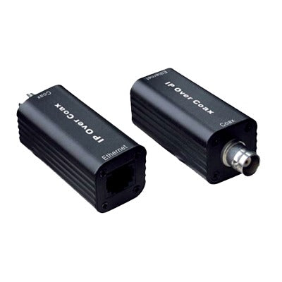 Kit EXTENSOR IP por cable CABLE COAXIAL para distancias de HASTA 200 m / REUTILIZA EL CABLEADO EXISTENTE PARA CONECTAR CÁMARAS IP / No Requiere Energía / Transmisión en Tiempo Real / Protección Contra