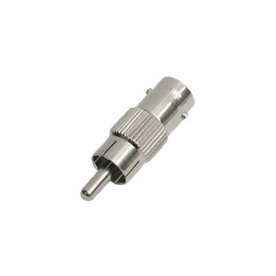 Adaptador en Línea para 75 Ohm de Conector BNC Hembra a RCA Macho en Aplicaciones de Audio-Video para Cámaras Monitores y DVR's.