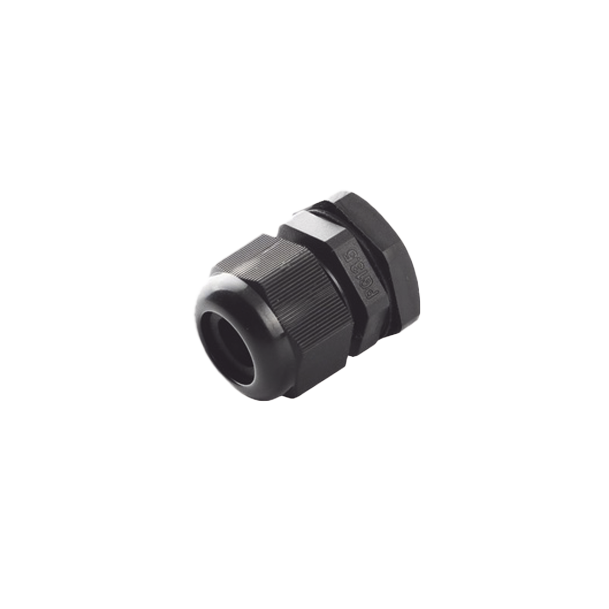 Conector Plástico Negro Tipo Glándula para Cable de 6 a 12 mm de Diámetro.
