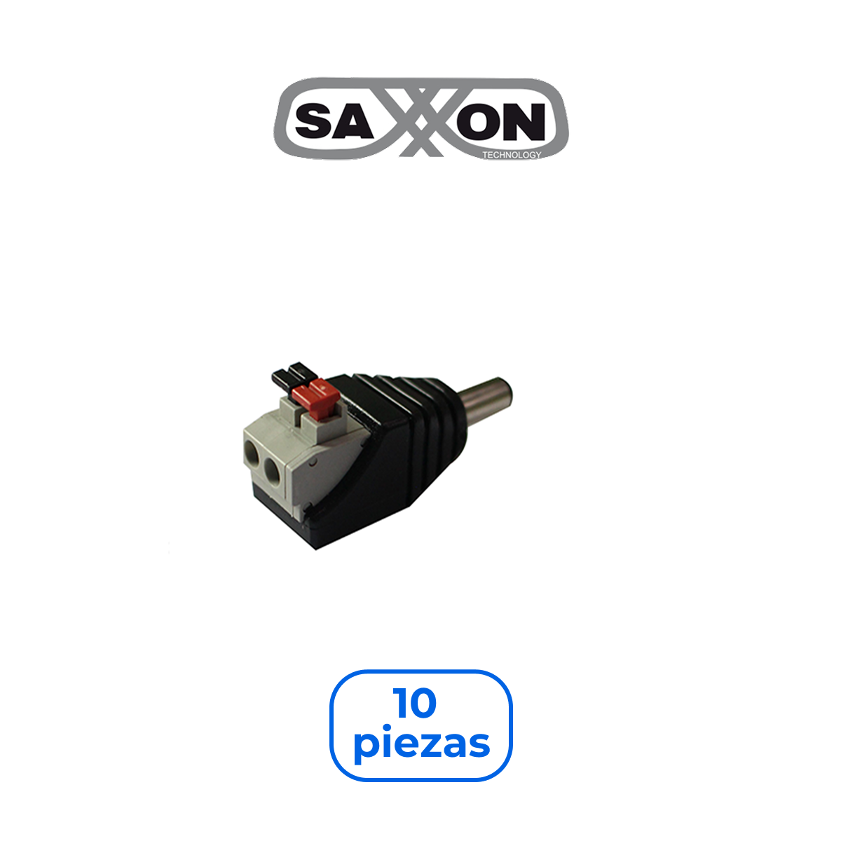 Saxxon PSUBR16H Adaptador Macho Tipo Jack 10 Unidades