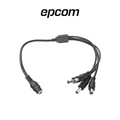 EPCOM JR-F52 Cable Divisor de Energía Tipo Pulpo 1 Jack Hembra a 4 Salidas Macho