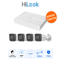 HiLook KIPH4B/2MP Kit de Seguridad IP 2MP con NVR de 8 Canales y 8 Puertos PoE