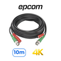 Epcom 100% Cobre DIY-10M-HD Cable Siamés Prearmado BNC y Alimentación 10m