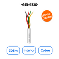 GENESIS 2103-1101/1000 Bobina 305m Alambre de Cobre 4x22 AWG con Certificación Riser