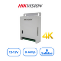 Hikvision DS-2FA1205-C8/K Fuente de Poder Distribuidora 12V 8A 8 Canales