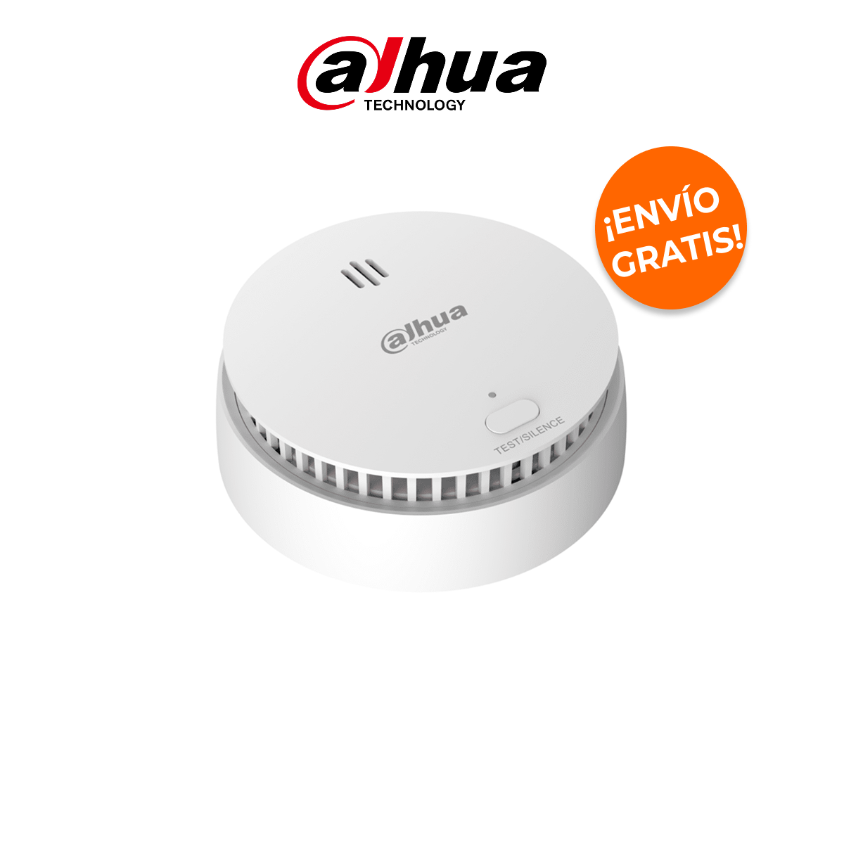 Dahua DHI-HY-SA21A-W2 - Detector de Humo Inalámbrico AirShield con Sensor Fotoeléctrico de Doble Cámara y Sirena Integrada
