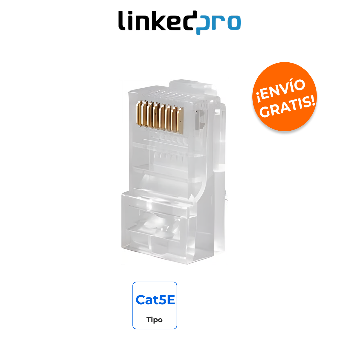 LinkedPro TC-5 - Conector RJ45 de Alto Rendimiento para Cable UTP Cat5e