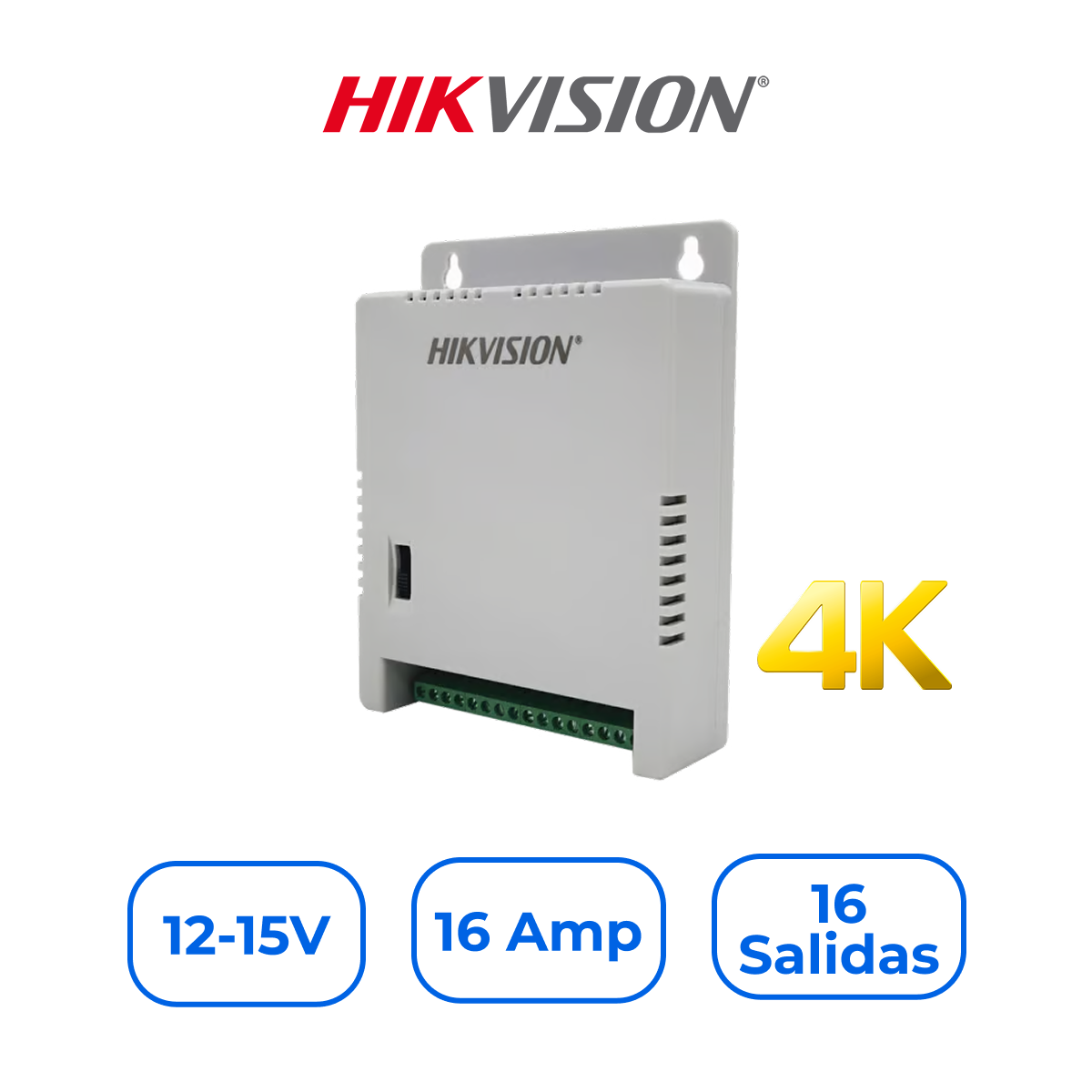 Hikvision DS-2FA1208-C16/K Fuente de Poder Distribuidora 16A