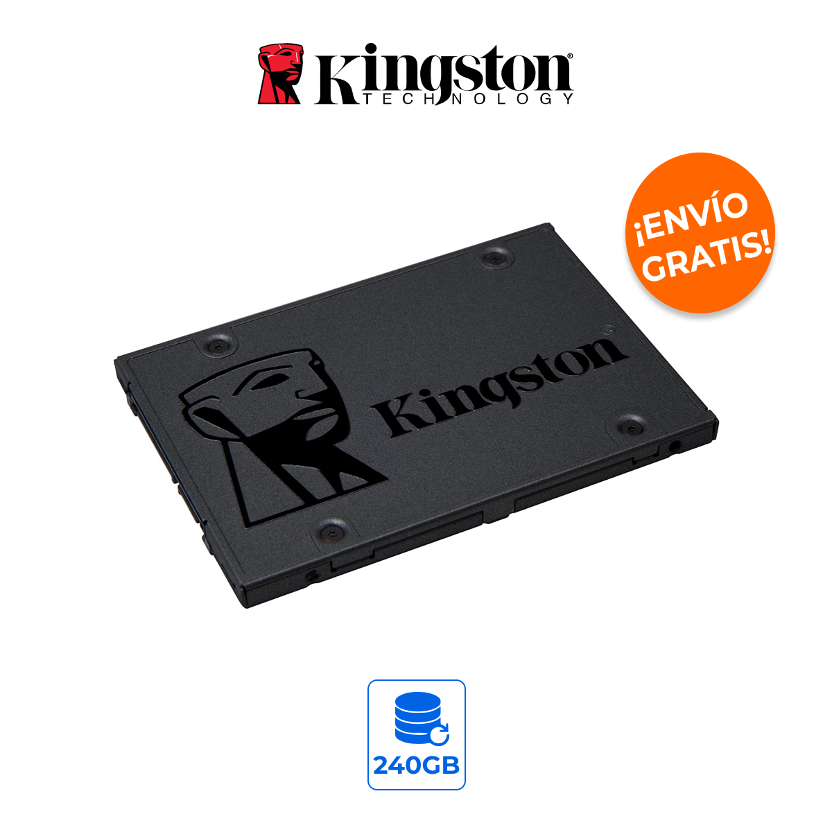 KINGSTON SA400S37/240G Unidad de Estado Sólido A400 240GB SATA III 2.5" de Alta Velocidad