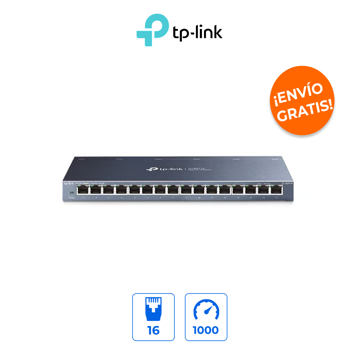 TP-Link TL-SG116 Switch Escritorio 16 Puertos Gigabit