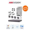 HIKVISION KH-4K-4B-TWA Kit de Seguridad 4K de 4 Canales con Audio Bidireccional y Cámaras 3K AcuSense