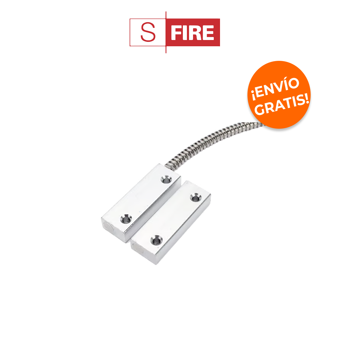 SFIRE SF-2071-AR Contacto Magnético de Uso Rudo con GAP de 42mm para Portones y Puertas Pesadas