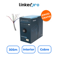 LINKEDPRO LP622W/1000 Bobina de 305m de Cable 6x22 AWG 100% Cobre con Certificación CMR