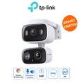TP-LINK TAPO-C246D - Cámara de Seguridad Dual PTZ 2K+2K (6MP Total) con Doble Lente, Telefoto y Vista Simultánea