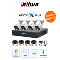 Dahua DHI-KIT/XVR1B04-I/T/4-B2A21N-U-IL-A-0280B - Kit Pro 1080p con IA y Cámaras Metálicas de Luz Dual