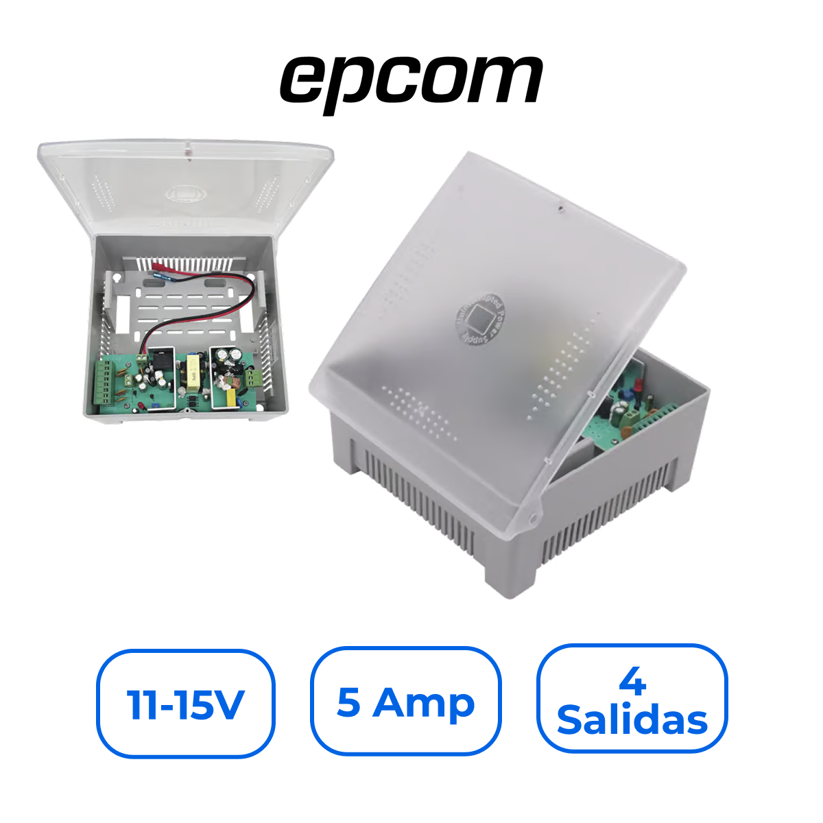 Epcom PS12DC4PBK Fuente de Poder con Respaldo 11-15V 5A 4 Canales