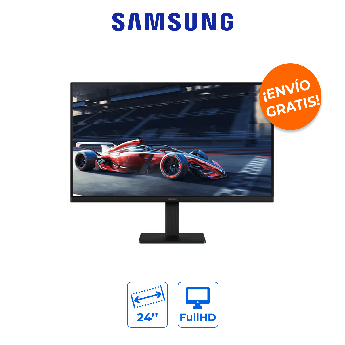 SAMSUNG LS24D300GALXZX Monitor de 24" FullHD 100Hz con Panel VA y Protección Ocular