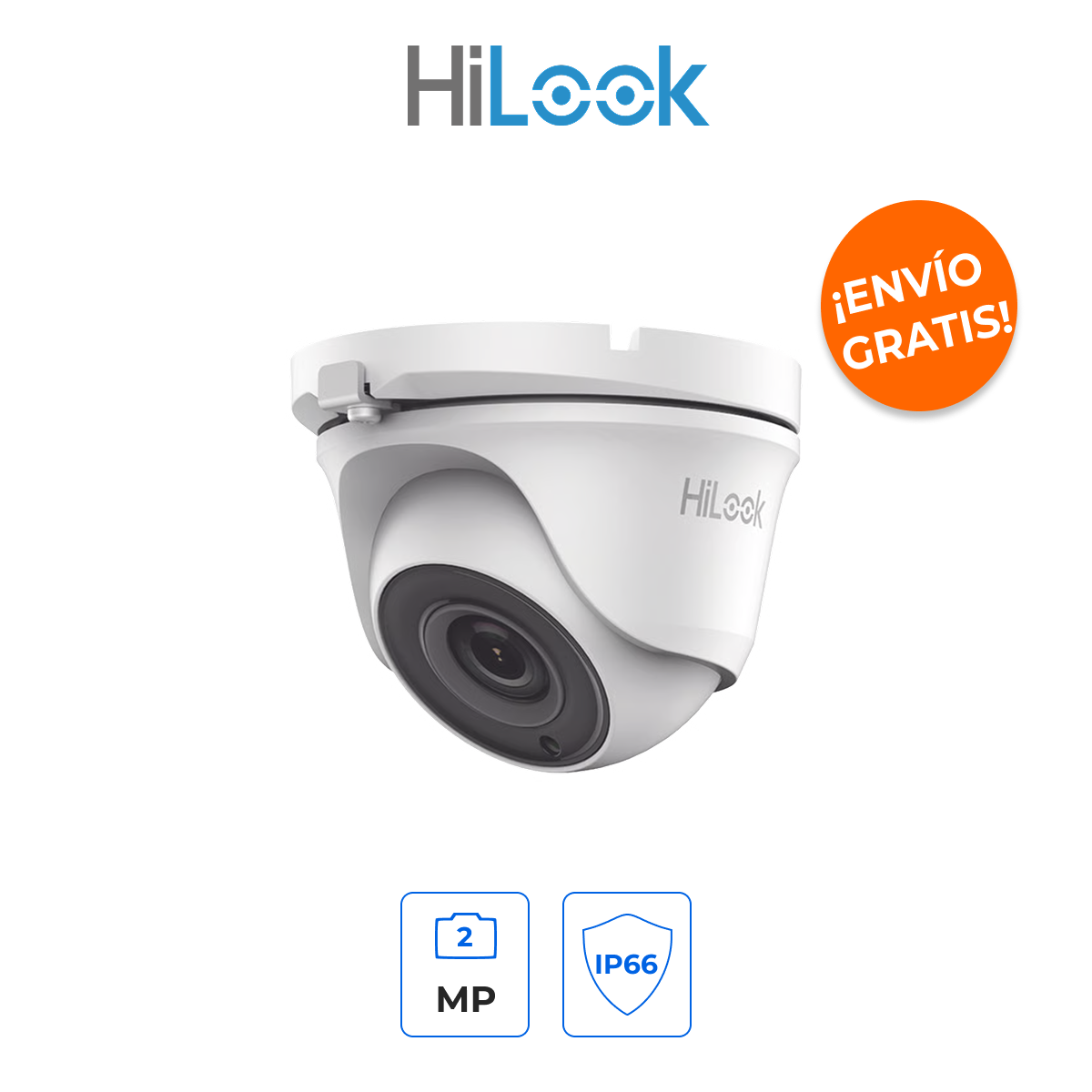 HILOOK THC-T120-M Cámara Turret TurboHD 2MP Metálica para Exterior con IR EXIR 20m
