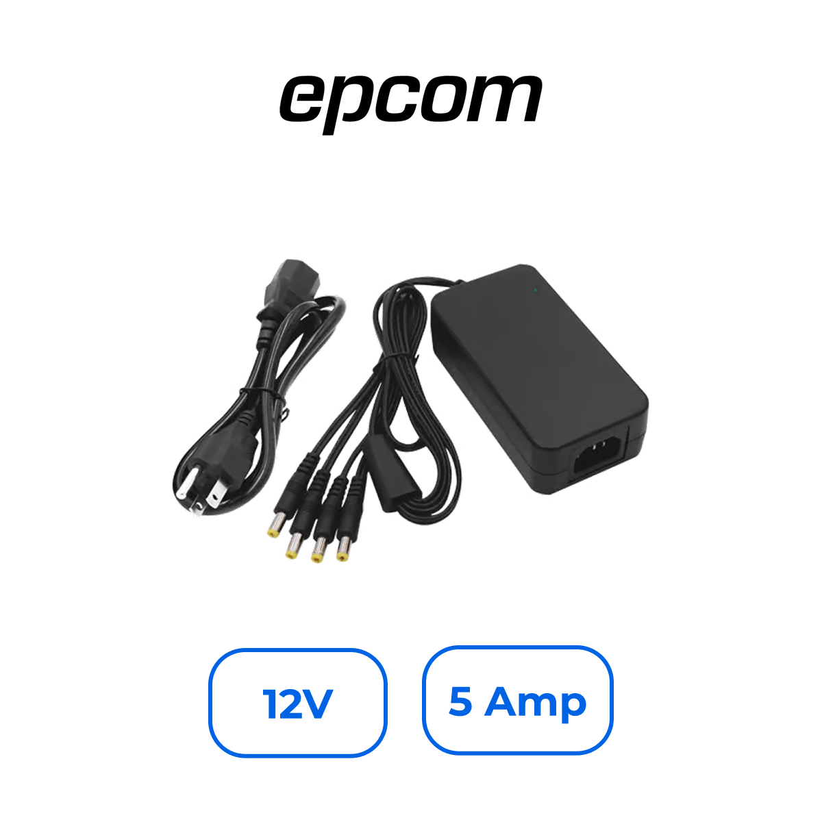 Epcom PLK12DC4CH Fuente de Poder Distribuidora 12V 5A para 4 Canales