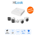 HiLook KIPH2B2D/2MP Kit IP 2MP con NVR de 8 Canales PoE, 2 Balas y 2 Domos Exterior