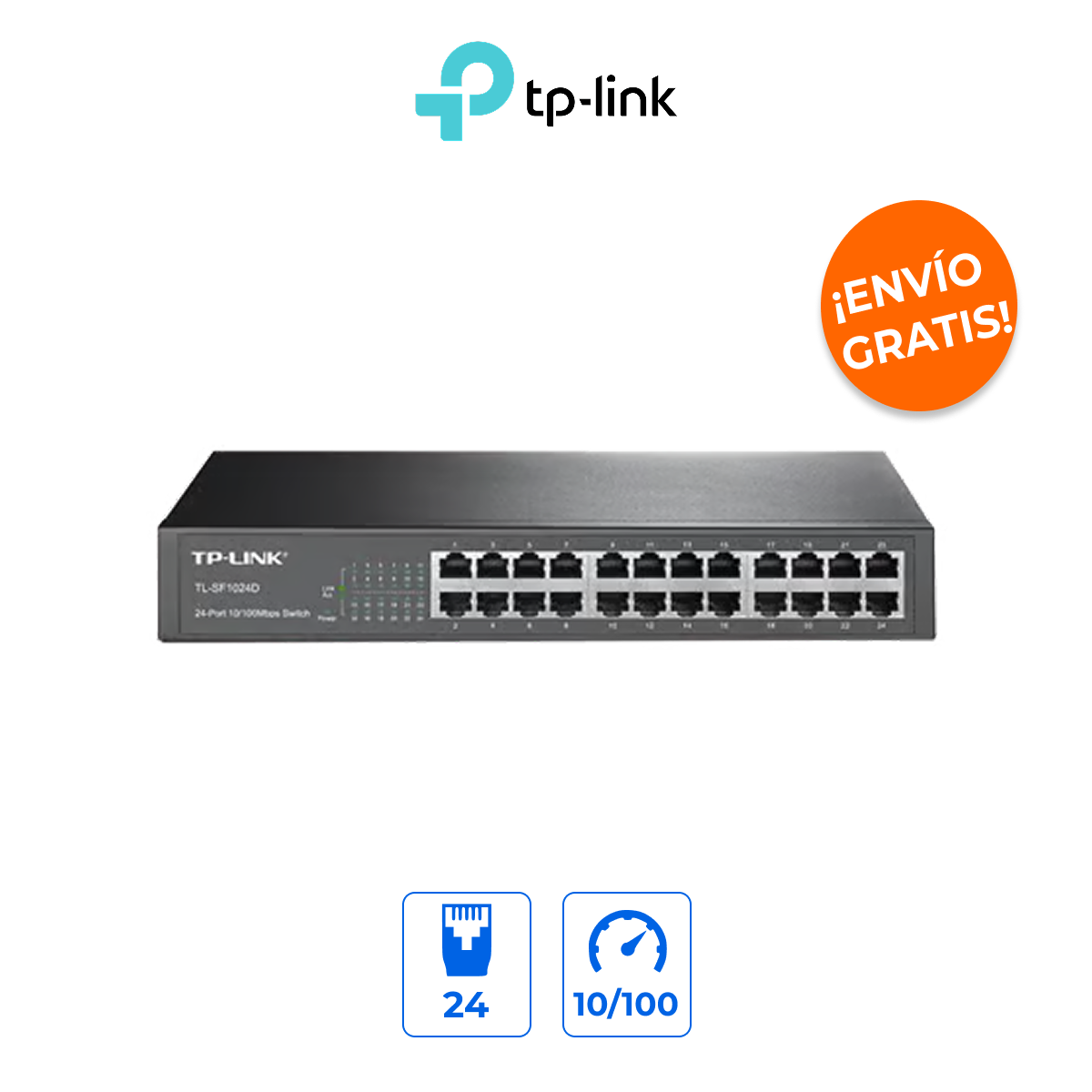 TP-Link TL-SF1024D Switch Fast Ethernet 24 Puertos
