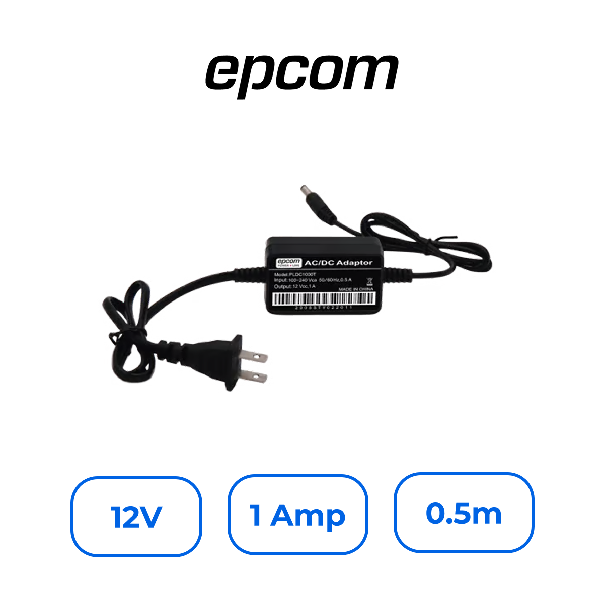 Epcom PL-DC-1000T Fuente de Poder Regulada 12V 1A