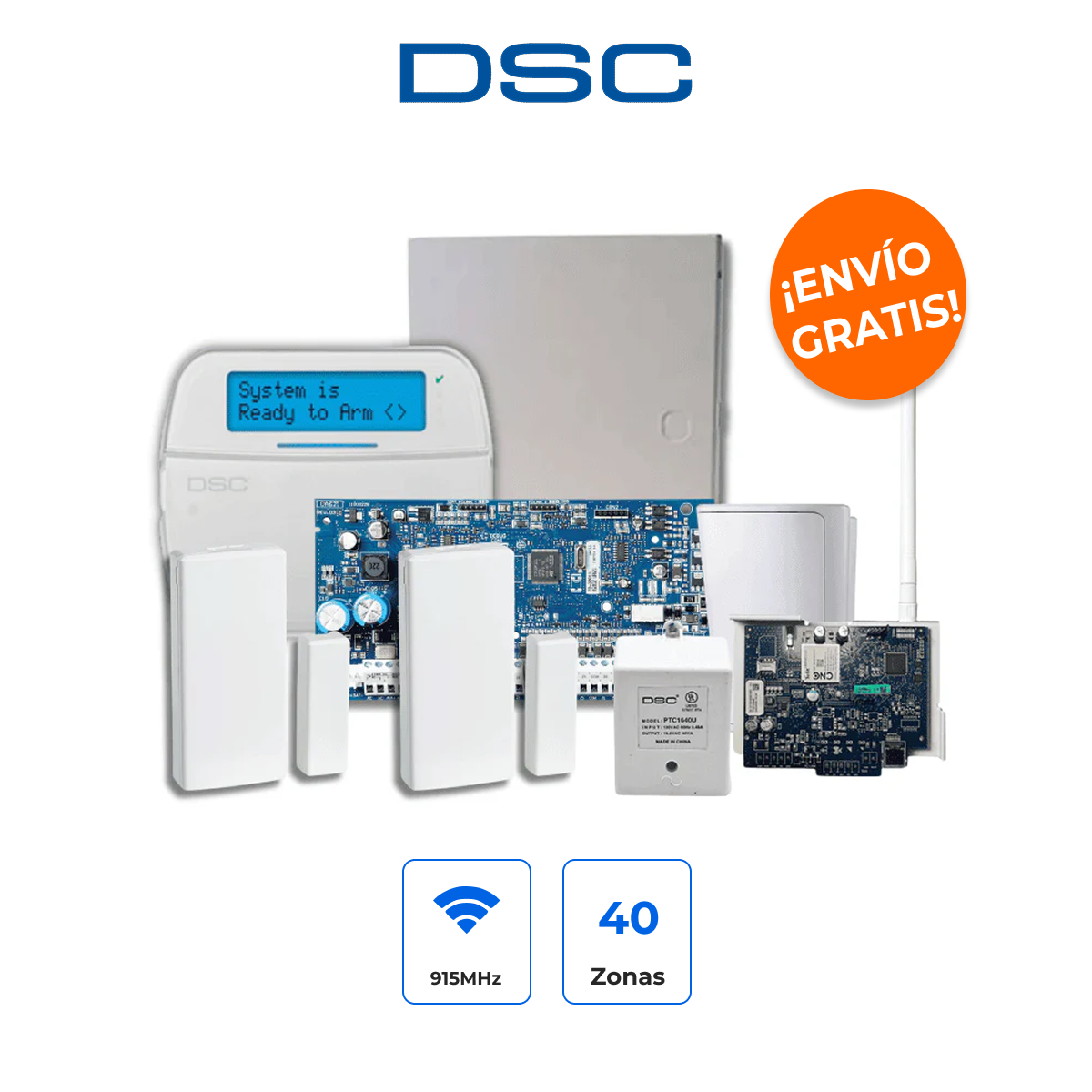 DSC PowerSeries NEO Kit NEO-RF-LCD-LTE con Comunicador Dual IP/4G y Dispositivos PowerG