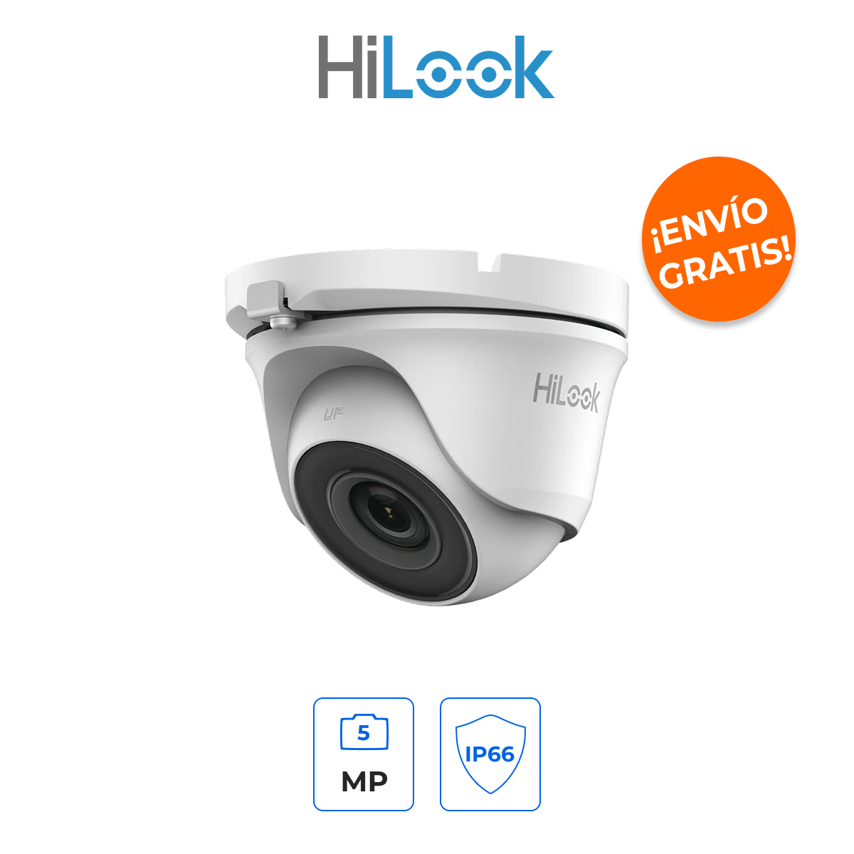 HIKVISION THC-T150-M Cámara Turret TurboHD 5MP Metálica para Exterior con Visión IR EXIR 20m